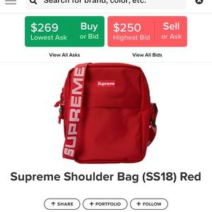 Supreme Shoulder Bag (SS18) Red